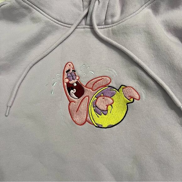 Divided H&M Light Purple Patrick Star Regular Fit Hoodie Sweatshirt Size M - Picture 6 of 11